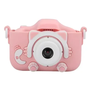 Maquina Fotografica Infantil Vídeos Hd Fotos Câmera Gato Cor Rosa