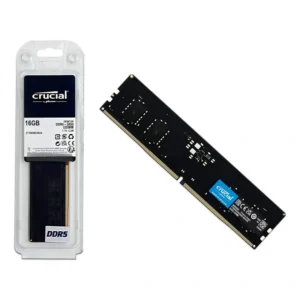 Memória Ram Para Pc Ddr5 16gb 5600mhz Cl46 Crucial Basics Ct16g56c46u5 Desktop Udimm Preto