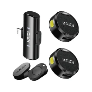 Microfone Sem Fio Lapela Kaidi Kmf4-a Imã Duplo Anti Ruído P
