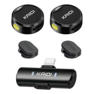Microfones KaidiHold On KMF4-A - Lightning Sem fio Omnidirecional cor preto