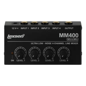 Mixer De Áudio Compacto 4 Canais Mm400 Lexsen Lançamento!