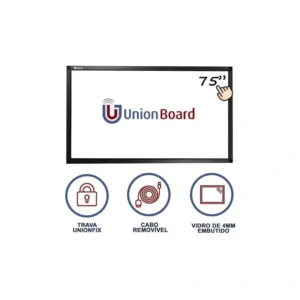 Moldura Interativa Unionboard 75 Polegadas Tela Touchscreen Multitoques