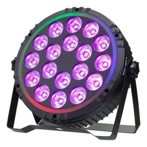 Refletor Led Slim Quadriled 18x12w Rgbw Com Borda De Led