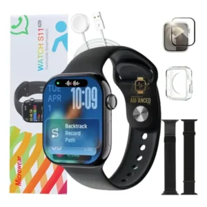 Smartwatch Microwear S11 Pro AMOLED 47mm GPS NFC WhatsApp Preto