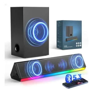 Soundbar Barra De Som Com Subwoofer Home Theater Para Tv Blutooth 5.3 Tv Sound Bar, Com HDMI ARC, óptico, AUX