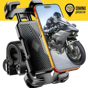 Suporte Celular Moto Omniplace Ajustável 360° Garra Para Guidão Universal Preto