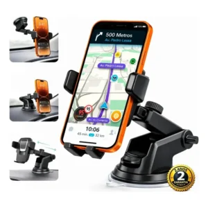 Suporte De Celular Carro 360 Mesa Melhor Ventosa Gruda No Painel Encaixe Giratório Veicular Ajustável Anti Queda Do Vidro Parabrisa Retrovisor Automático Pra Smartphone Gps Univers