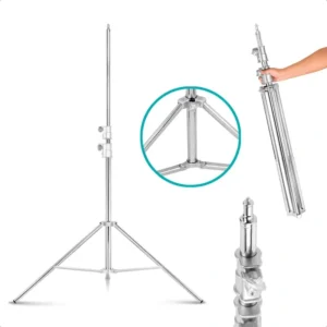 Tripé de Iluminação Sou Foto TPI-260I 2.6m Inox Carga 5kg Pino 14 Para Estúdio