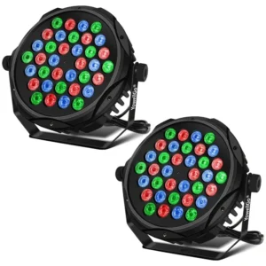 Yowellgo Canhão Led Rgb Luz De Palco 36x1w Dmx Dj Bar 2pcs