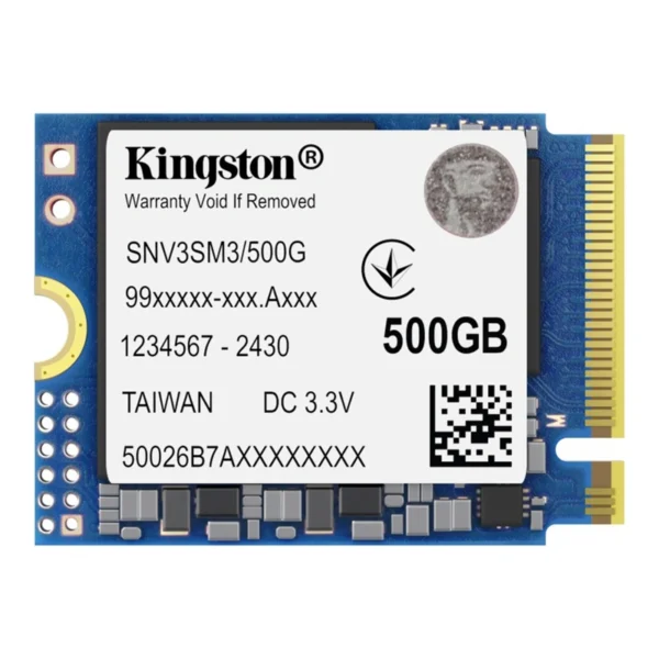 SSD Kingston M.2 500GB NV3 Mini NVMe - SNV3SM3500G PCIe 4.0 x4 | SNV3SM3/500G