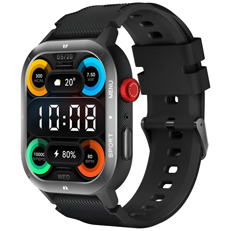 Relógio Smartwatch Haylou Iron Neo HF014 - Preto 3 ATM Bluetooth Android