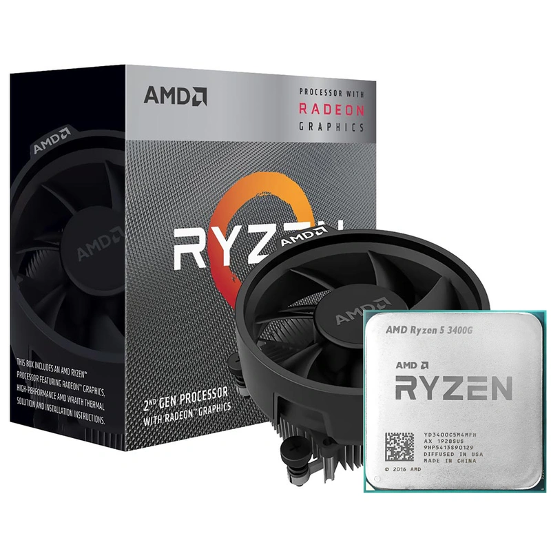 Processador AMD AM4 Ryzen R5-3400G 4.2GHz6MB3.7GHz - Base (Com Cooler) - Imagem 3