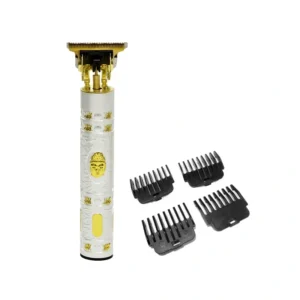 Máquina de Cortar Cabelo More Fitness MF-07 Recarregável - BrancoDourado