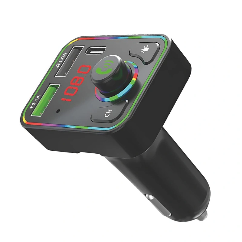 Transmissor Digital para Carro Satellite A-MP41 LED Bluetooth FM TF USB USB-C MP3 - Preto - Imagem 2
