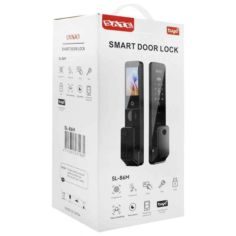Fechadura Digital Satellite SL-86M Smart Door Lock Face - Preto | DC 7.4V (batería) - Imagem 2