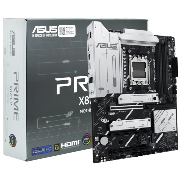 Placa Mãe ASUS Prime X870-P Socket AM5 DDR5 AMD X870 ATX | 2 Conectores SATA 6 Gb/s