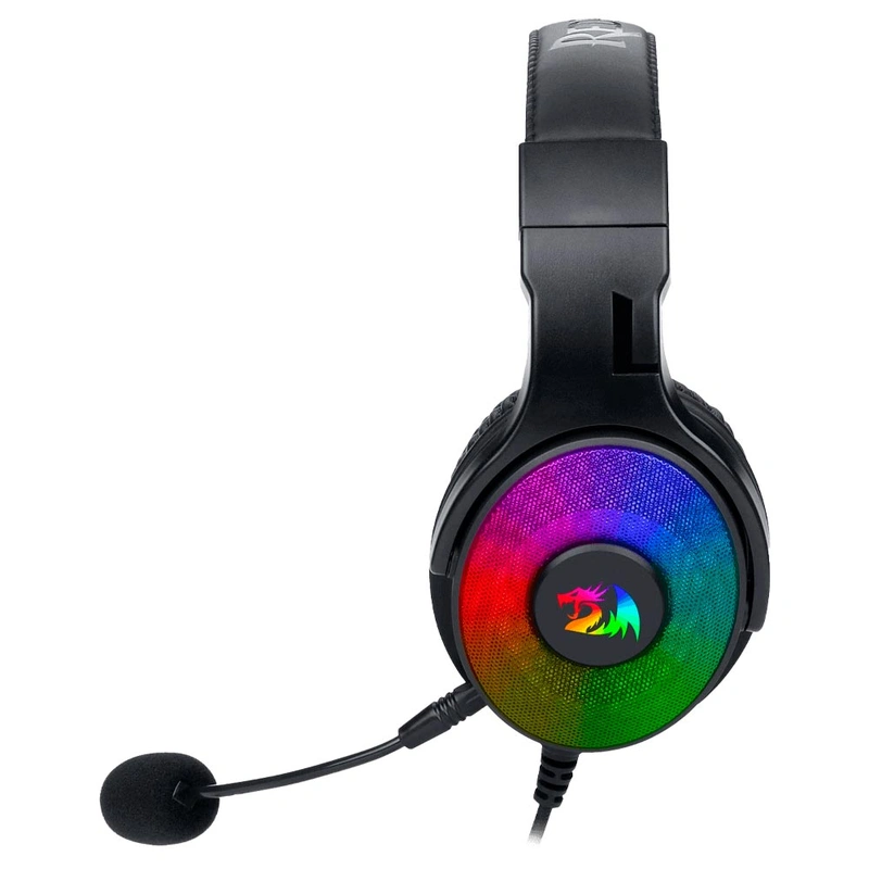 Fone Gamer Redragon H350RGB-1 Pandora 2 RGB Com Fio - Preto Analógico de 3.5 mm - USB - Imagem 2