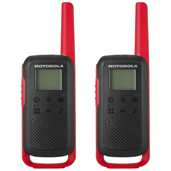 Walkie Talkie Motorola T210 FRS GMRS 20 Milhas Bivolt - Preto Vermelho | TALKABOUT T210