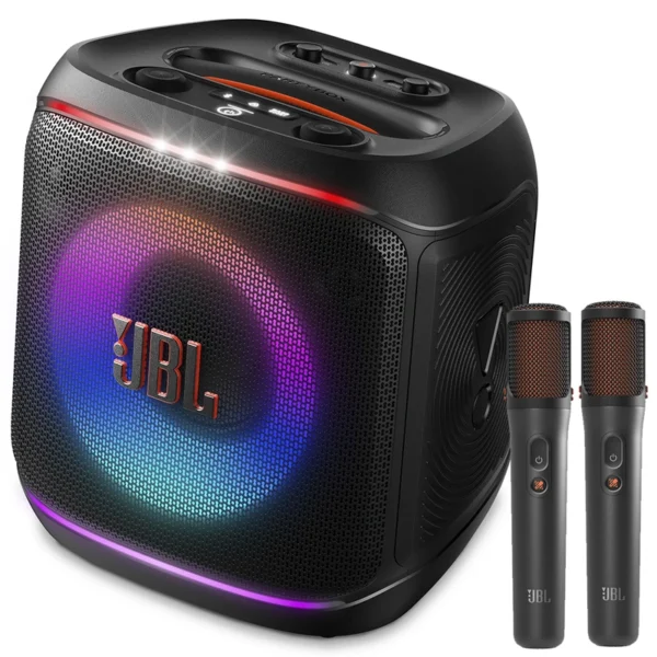 Caixa de Som JBL Partybox Encore2 Plus - Preto + 2 Microfone IPX4 Bluetooth | USB-C