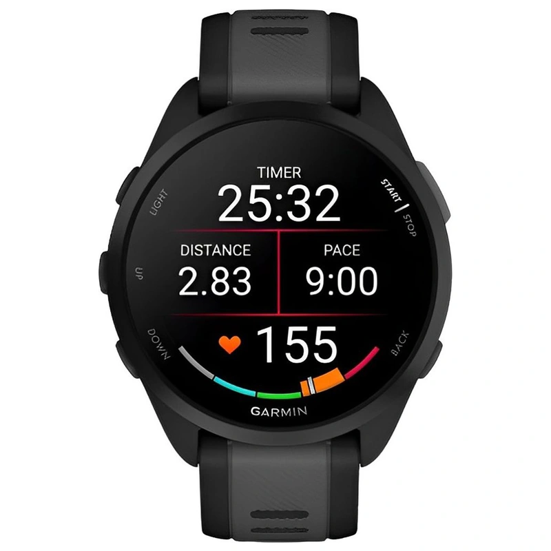 Relógio Smartwatch Garmin Forerunner 165 AMOLED - Preto Cinza (010-02863-AC) - Imagem 2