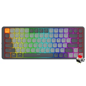 Teclado Gamer Mecânico Redragon K652GG-RGB-PRO Azure Wireless RED Inglês - Cinza
