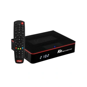 Receptor FTA Audisat K50 Revuelto Full HD com Wi-Fi - PretoVermelho (1 Ano de Garantia)