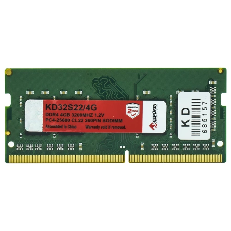 Memória RAM para Notebook Keepdata DDR4 4GB 3200MHz - KD32S224G SODIMM | KD32S22/4G