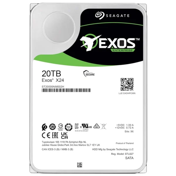 HD Seagate 20TB Exos X24 Enterprise 3.5 SATA ST20000NM002H