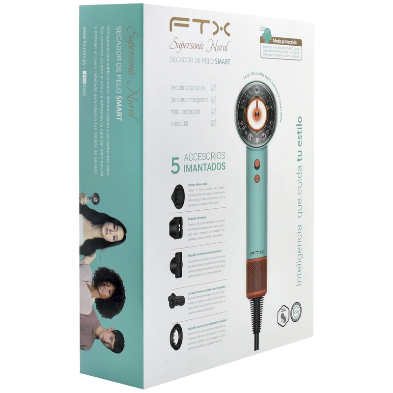 Secador de Cabelo FTX Supersonic Nural 1600W 220V - Turquesa - Imagem 3