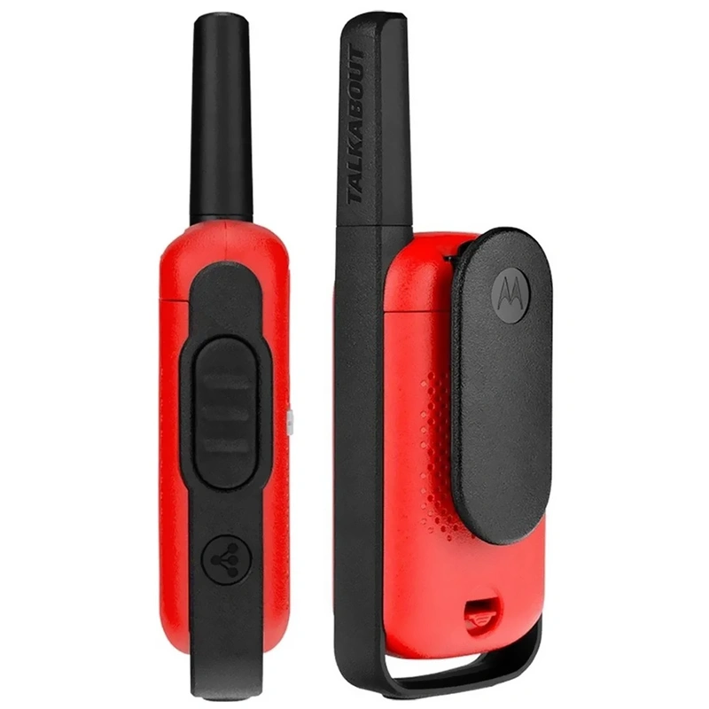 Walkie Talkie Motorola T110 FRS GMRS 16 Milhas - Preto Vermelho TALKABOUT T110 - Imagem 2