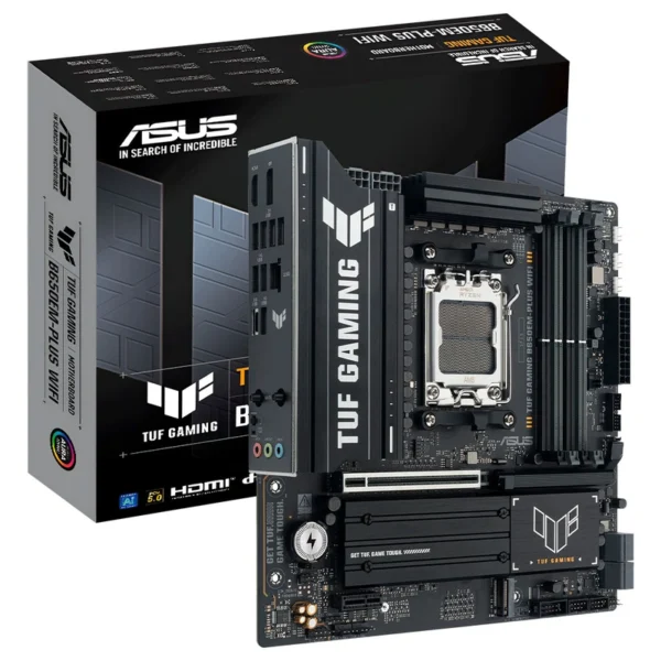 Placa Mãe ASUS TUF Gaming B650EM-PLUS Wi-Fi Socket AM5 DDR5 AMD B650 Micro ATX