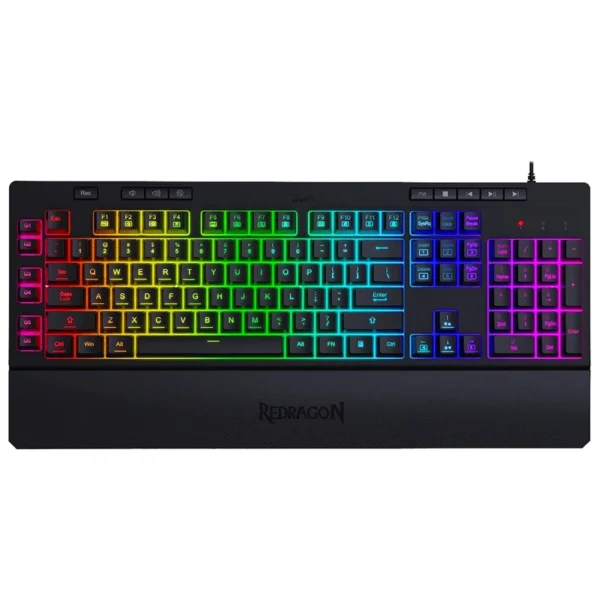Teclado Gamer Redragon K512RGB-1 Shiva USB Inglês - Preto Com Fio