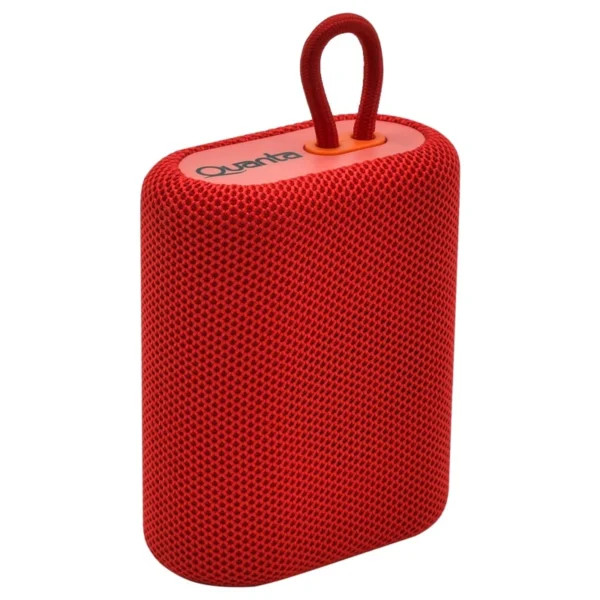 Caixa de Som Quanta QTSPB64N Mini Bluetooth FM MSD - Vermelho 5W 1200 mAh | USB-C