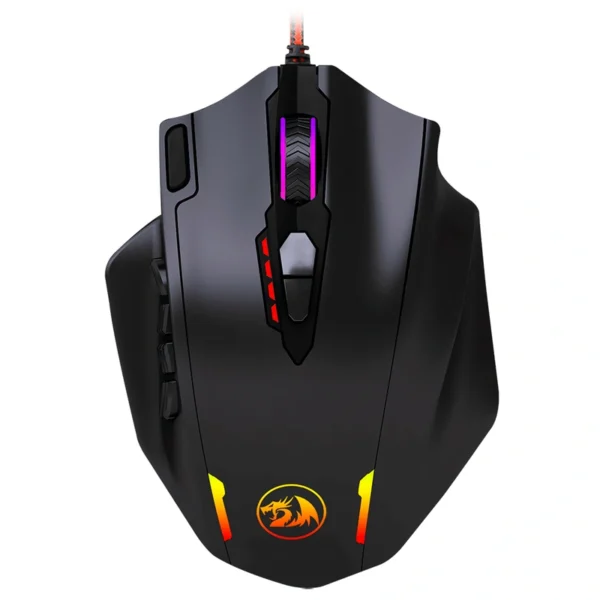 Mouse Gamer Redragon M908 Impact USB RGB - Preto Com fio