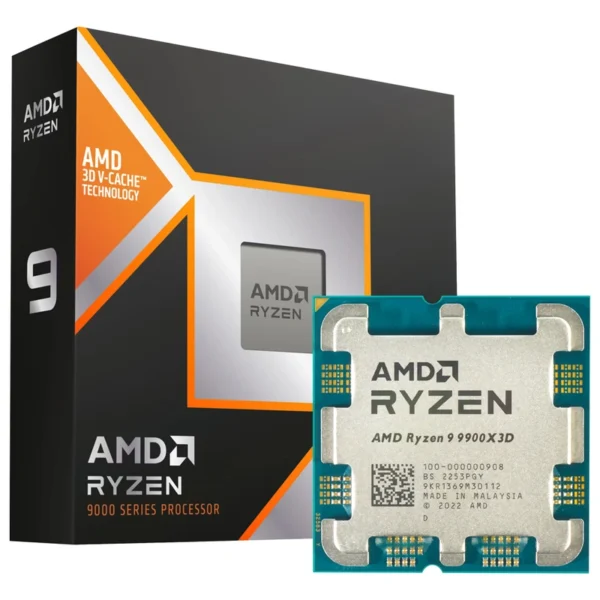 Processador AMD Ryzen 9 9900X3D Socket AM5 4.4GHz 140MB Até 5.5GHz 12 núcleos