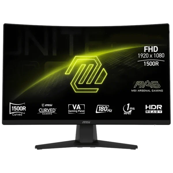 Monitor Gamer MSI Mag 242C 23.6 Tela 23.6" 1920 x 1080 (FHD) 180Hz VA 1 ms (MPRT)