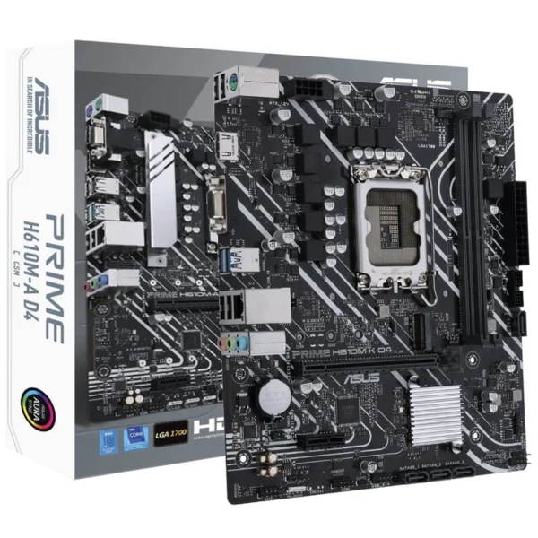 Placa Mãe ASUS Prime H610M-K D4 CSM Socket LGA 1700 DDR4 Intel H610 Micro ATX