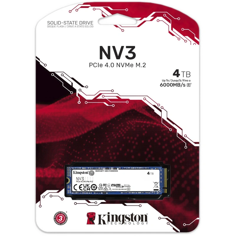 SSD Kingston M.2 4TB NV3 NVMe - SNV3S4000G PCIe 4.0 x4 | SNV3S/4000G - Imagem 3
