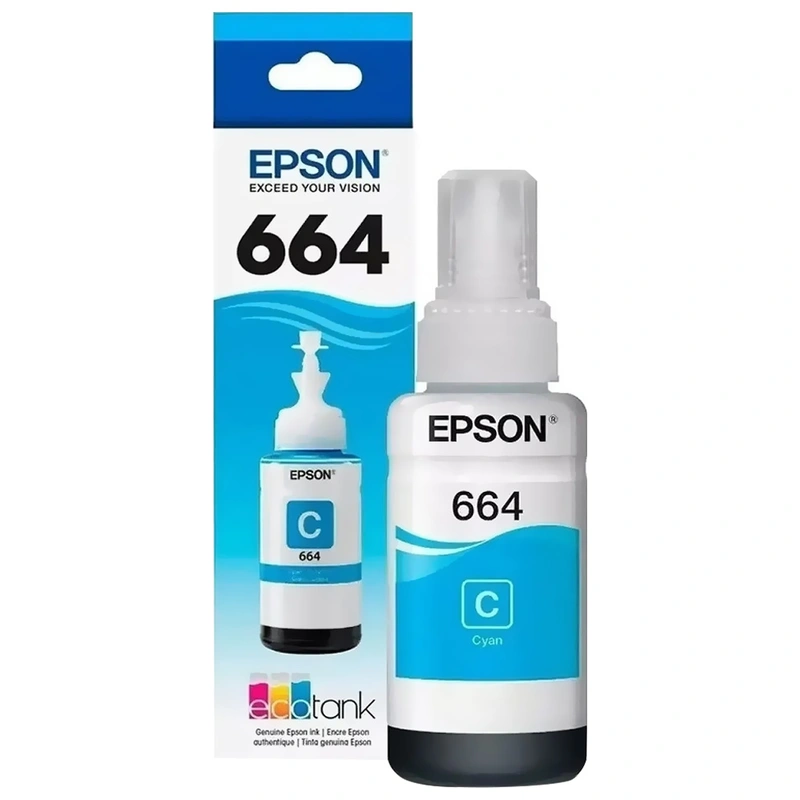 Cartucho de Tinta Epson T664220 - Ciano L110 / L200 / L300 / L555 / L1300 - Imagem 2