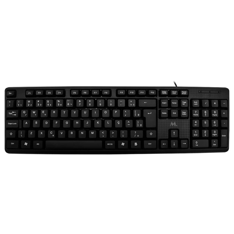 Teclado Mtek KB-8187 USB Português - Preto Com fio Windows, macOS, Android e Linux