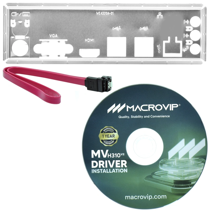 Placa Mãe Macrovip MV-H310V2 Socket LGA 1151 VGA DDR4 Intel H310C Micro ATX | 4 x SATA 3.0 - Imagem 3