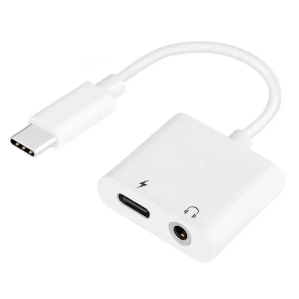 Cabo Adaptador USB-C Macho para Áudio 3.5mm Fêmea USB-C Fêmea Satellite AL-09