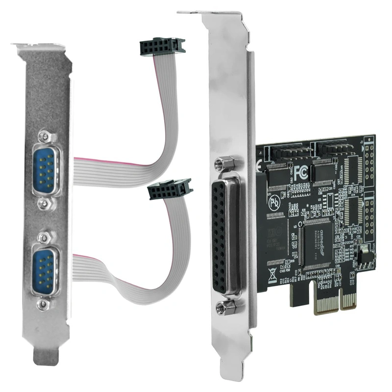 Placa PCI Express 2 Serial 1 Paralelo Low Profile - Imagem 2