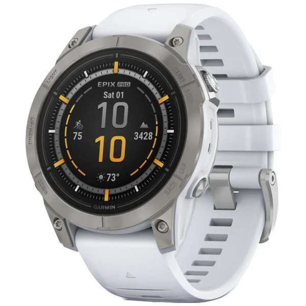 Relógio Garmin Epix Pro Sapphire 2 Gen - Titanium Branco (010-02804-10)