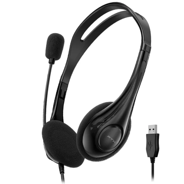 Fone de Ouvido FTX H56-BK Com Fio - Preto USB-A