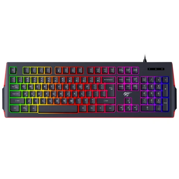 Teclado Gamer Havit Gamenote HV-KB866L USB RGB Inglês - Preto Com fio