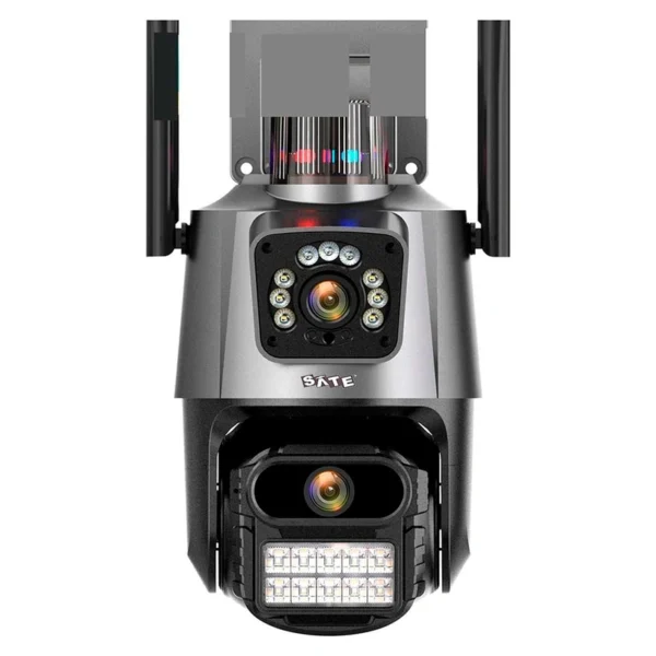 Câmera de Segurança IP Satellite A-CAM009D Outdoor Wi-Fi 4MP - Cinza IP66 | Cinza / Preto