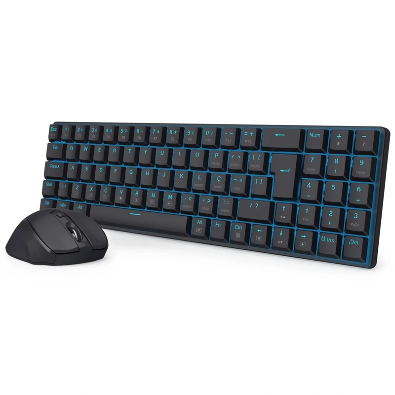 Teclado + Mouse Redragon BS-8773 Wireless Português - Preto USB Receiver - Imagem 2