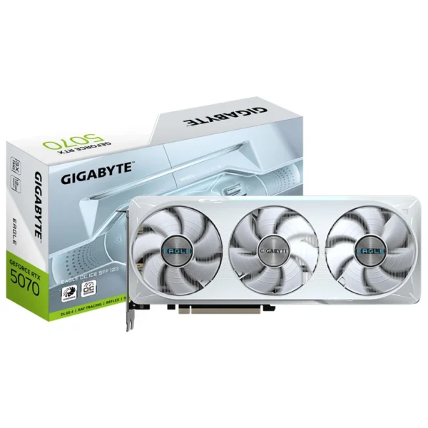 Placa Vídeo Gigabyte Eagle OC Ice SFF 12GB GeForce RTX5070 GDDR7 GV-N5070EAGLEOC ICE-12GD