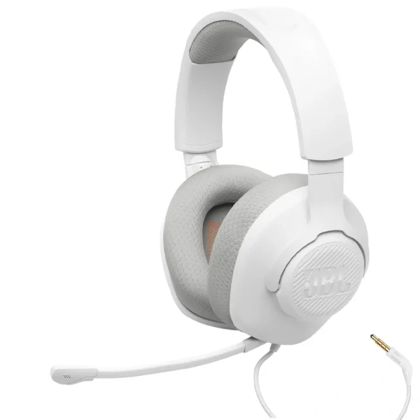Fone Gamer JBL Quantum 100 M2 Com Fio - Branco PC Analógico de 3.5 mm 400g